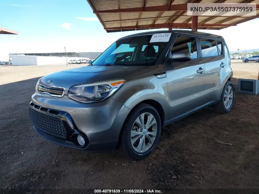 2016 Kia Soul + VIN: KNDJP3A55G7375959 Lot: 40791639