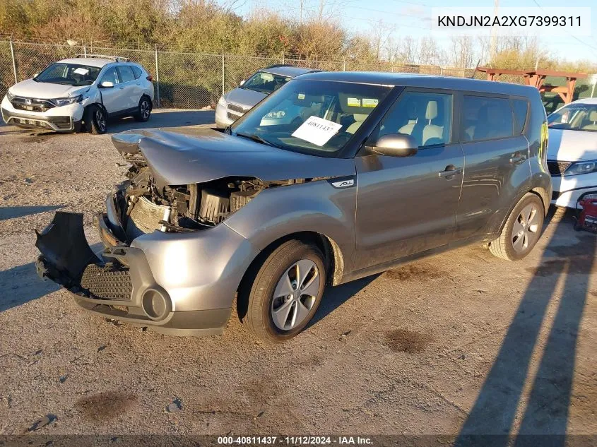 2016 Kia Soul VIN: KNDJN2A2XG7399311 Lot: 40811437