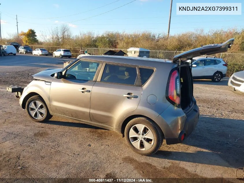 2016 Kia Soul VIN: KNDJN2A2XG7399311 Lot: 40811437