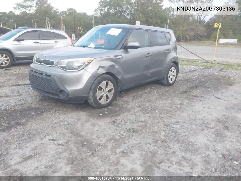 2016 Kia Soul VIN: KNDJN2A20G7303136 Lot: 40815784