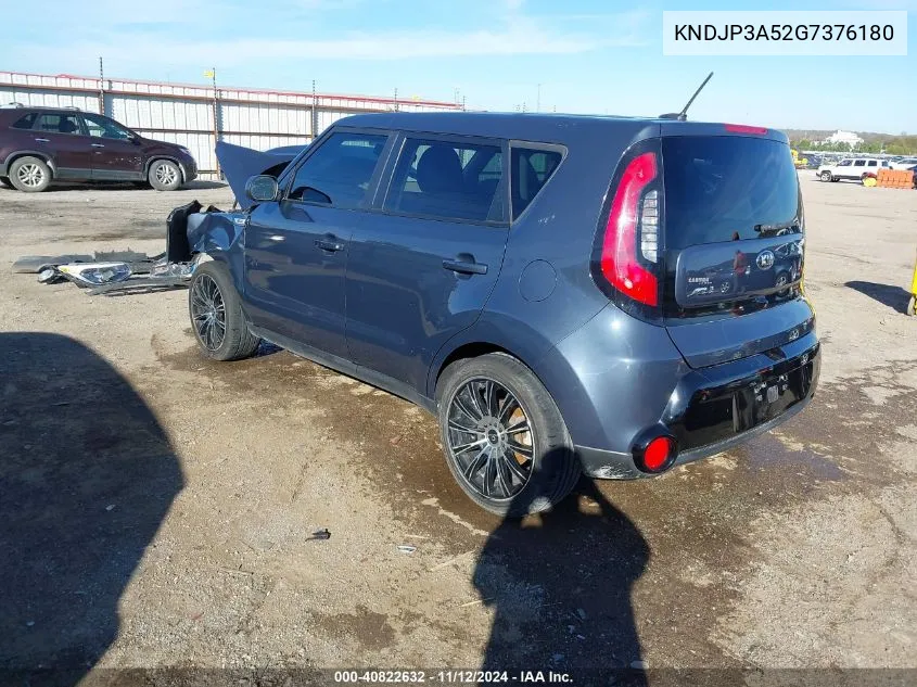 2016 Kia Soul + VIN: KNDJP3A52G7376180 Lot: 40822632