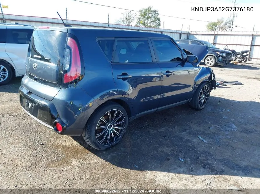 2016 Kia Soul + VIN: KNDJP3A52G7376180 Lot: 40822632