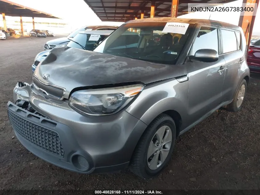 2016 Kia Soul VIN: KNDJN2A26G7383400 Lot: 40828168