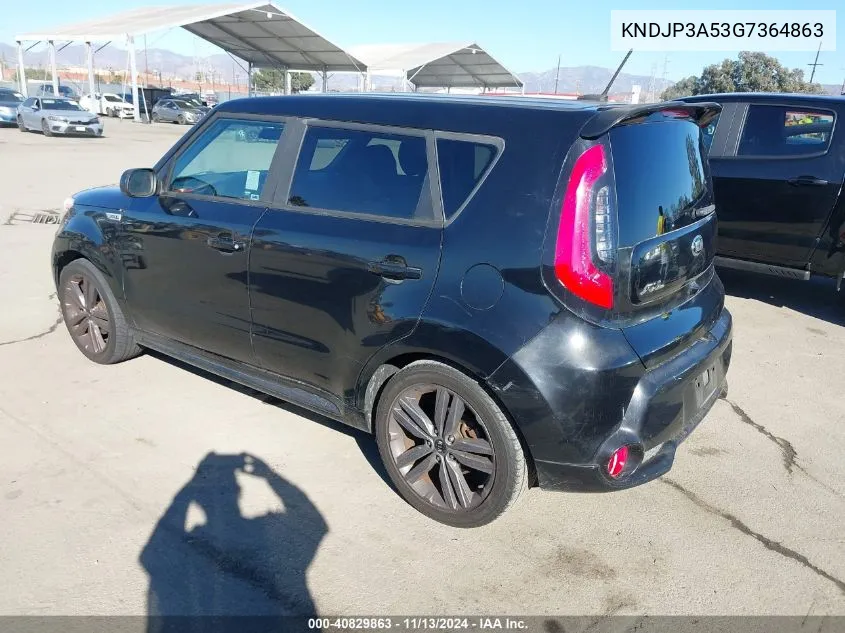 2016 Kia Soul + VIN: KNDJP3A53G7364863 Lot: 40829863