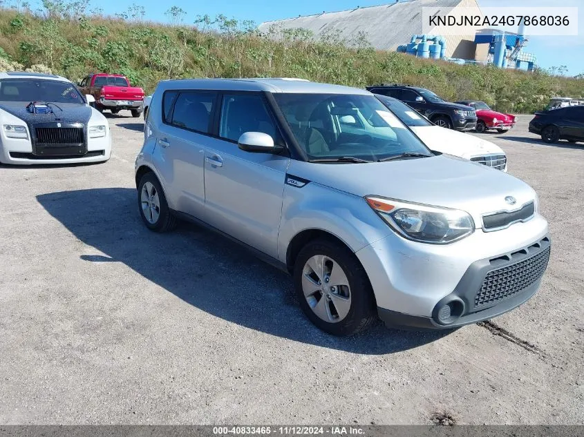 2016 Kia Soul VIN: KNDJN2A24G7868036 Lot: 40833465