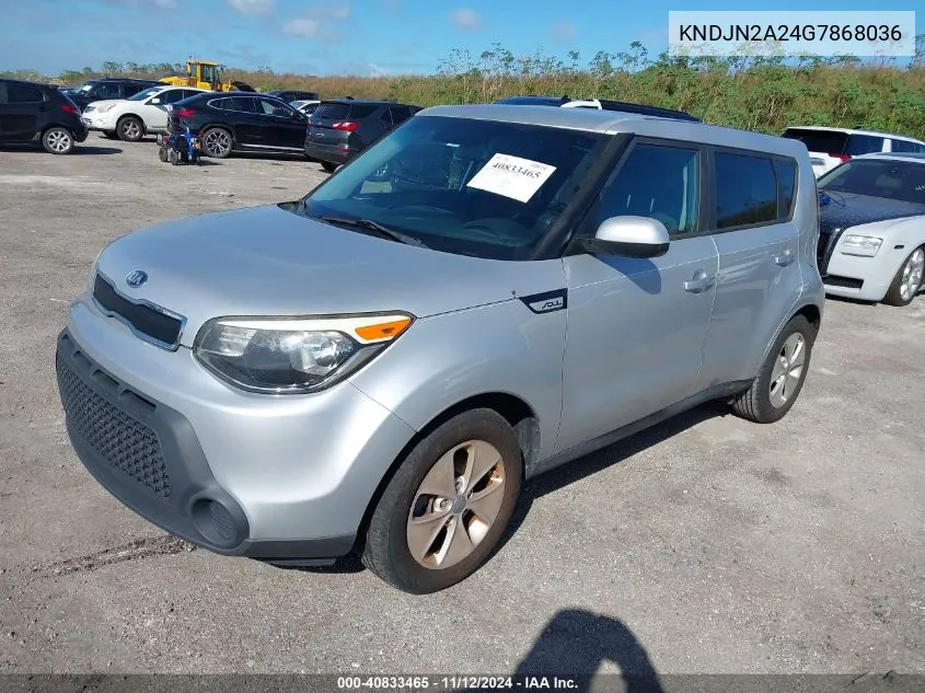 2016 Kia Soul VIN: KNDJN2A24G7868036 Lot: 40833465