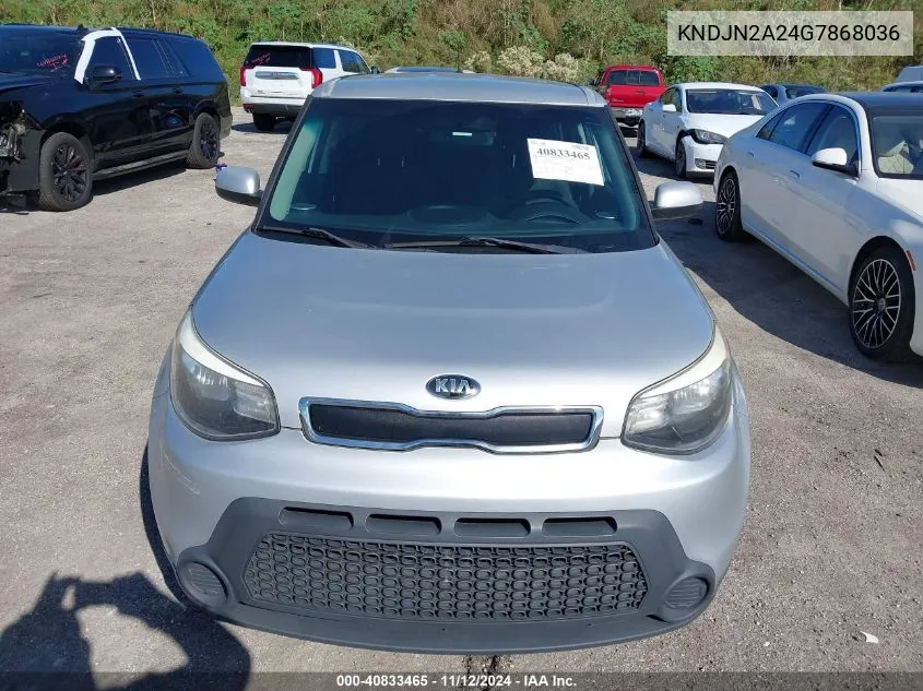 2016 Kia Soul VIN: KNDJN2A24G7868036 Lot: 40833465