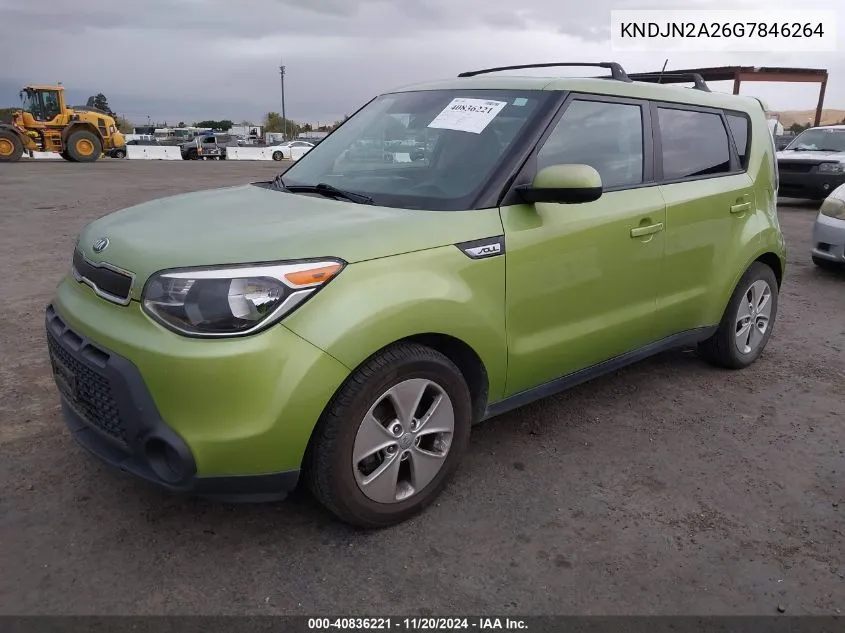 2016 Kia Soul VIN: KNDJN2A26G7846264 Lot: 40836221