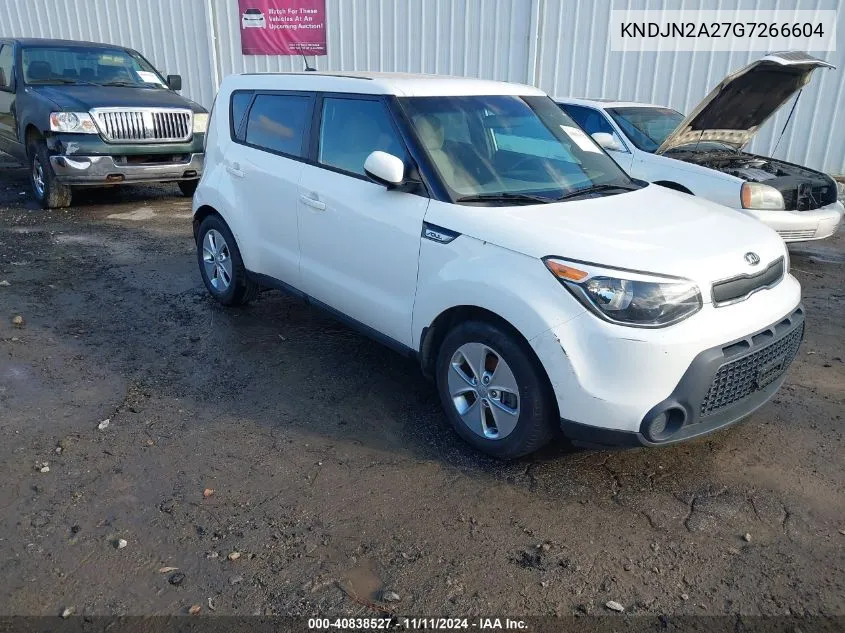 2016 Kia Soul VIN: KNDJN2A27G7266604 Lot: 40838527