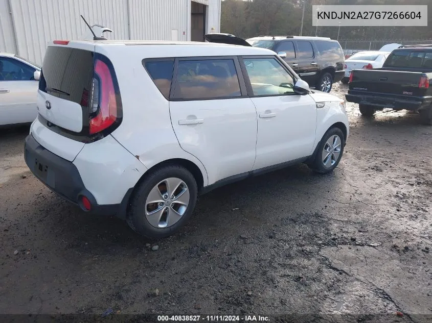 2016 Kia Soul VIN: KNDJN2A27G7266604 Lot: 40838527