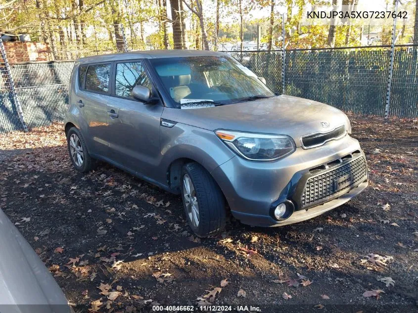 2016 Kia Soul + VIN: KNDJP3A5XG7237642 Lot: 40846662