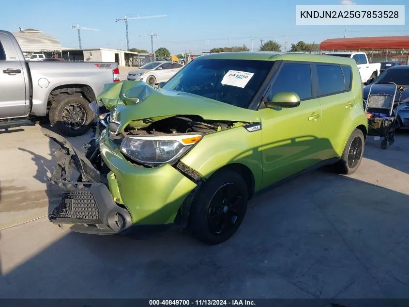 2016 Kia Soul VIN: KNDJN2A25G7853528 Lot: 40849700