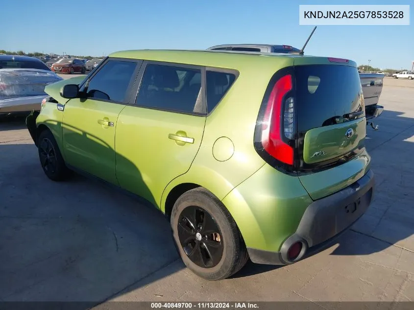 2016 Kia Soul VIN: KNDJN2A25G7853528 Lot: 40849700