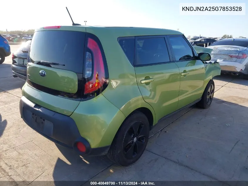 2016 Kia Soul VIN: KNDJN2A25G7853528 Lot: 40849700