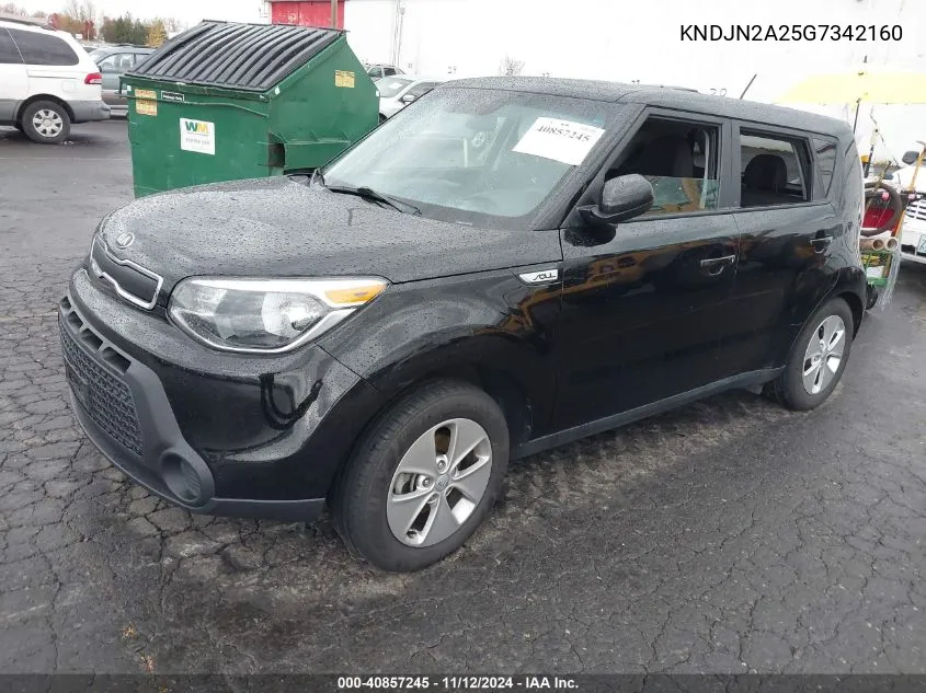 2016 Kia Soul VIN: KNDJN2A25G7342160 Lot: 40857245