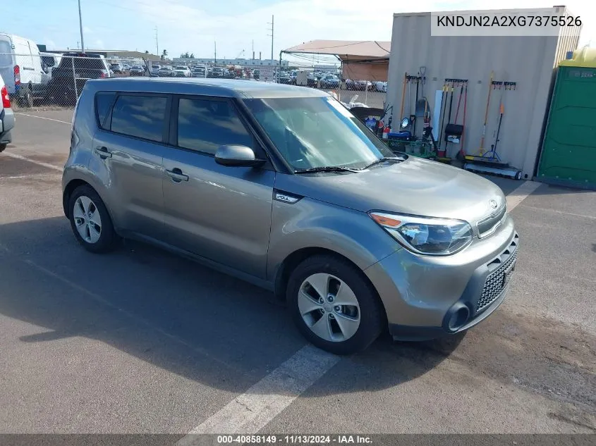 2016 Kia Soul VIN: KNDJN2A2XG7375526 Lot: 40858149