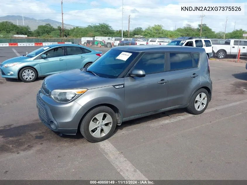 2016 Kia Soul VIN: KNDJN2A2XG7375526 Lot: 40858149