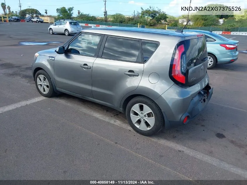 2016 Kia Soul VIN: KNDJN2A2XG7375526 Lot: 40858149