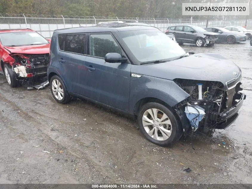 2016 Kia Soul + VIN: KNDJP3A52G7281120 Lot: 40864008