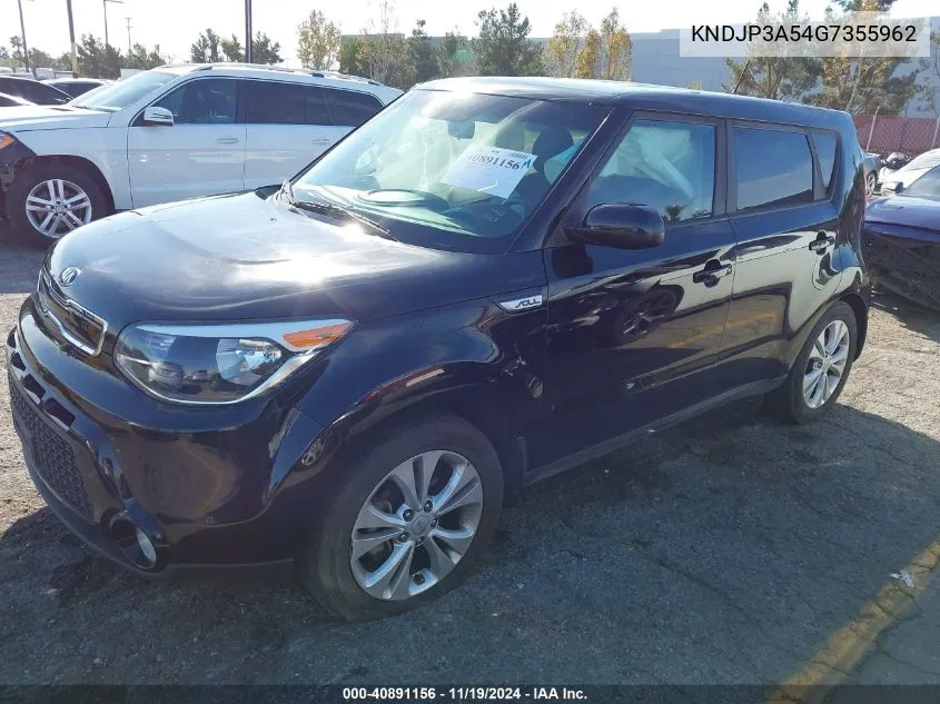 2016 Kia Soul + VIN: KNDJP3A54G7355962 Lot: 40891156