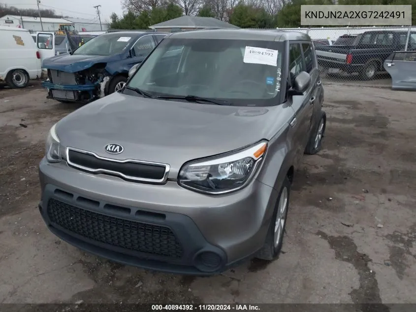 2016 Kia Soul VIN: KNDJN2A2XG7242491 Lot: 40894392