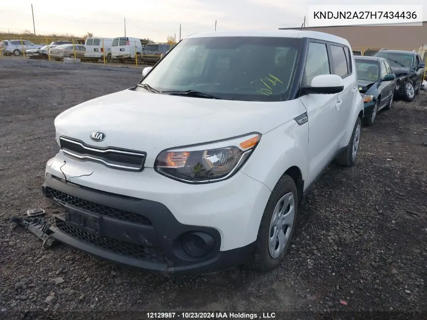 2017 Kia Soul VIN: KNDJN2A27H7434436 Lot: 12129987