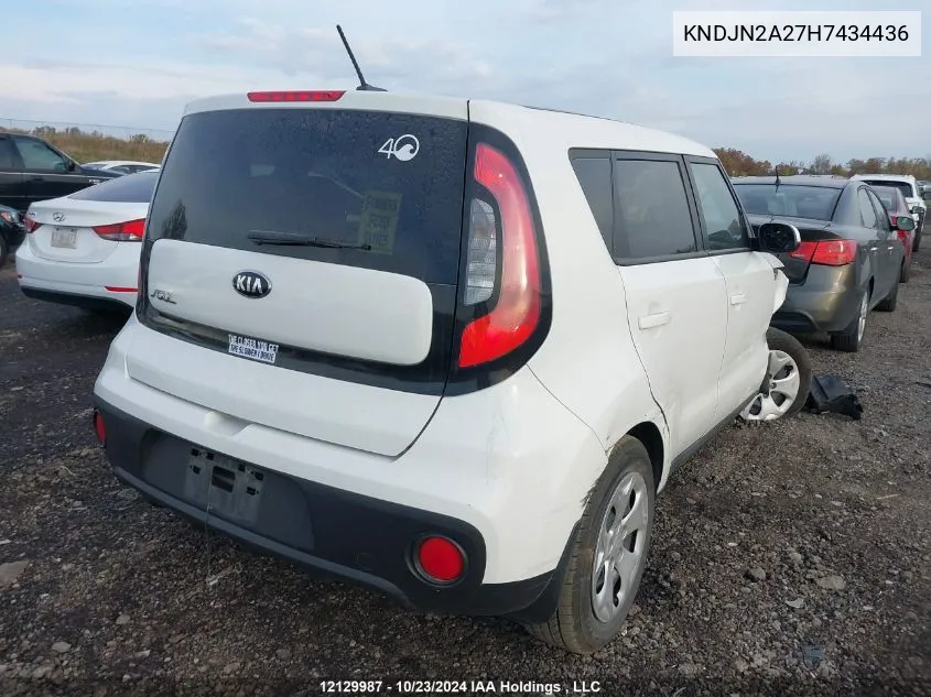 2017 Kia Soul VIN: KNDJN2A27H7434436 Lot: 12129987