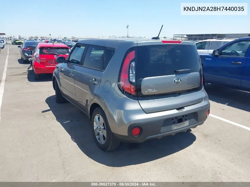 2017 Kia Soul VIN: KNDJN2A28H7440035 Lot: 39527370