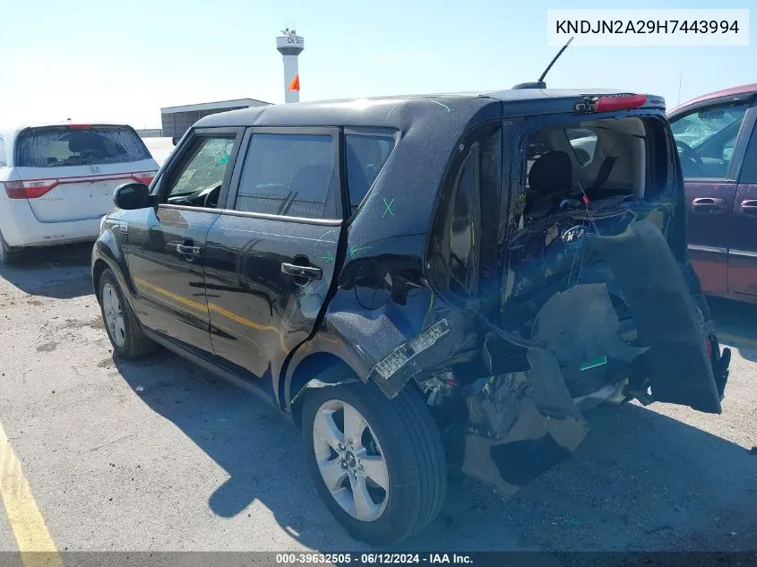 2017 Kia Soul VIN: KNDJN2A29H7443994 Lot: 39632505