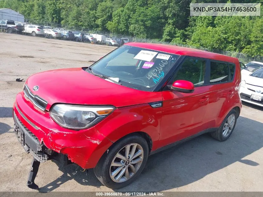 2017 Kia Soul + VIN: KNDJP3A54H7463600 Lot: 39658670