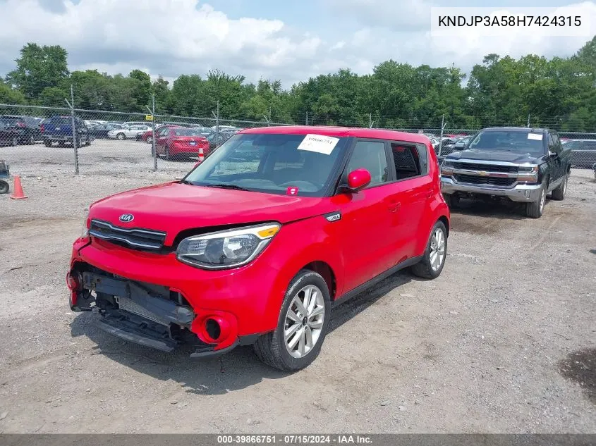 KNDJP3A58H7424315 2017 Kia Soul +