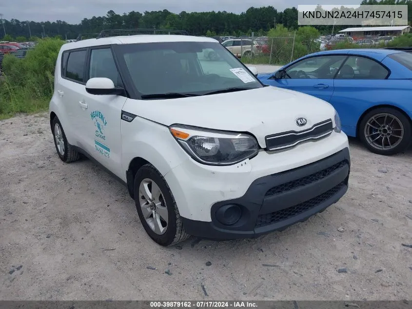 2017 Kia Soul VIN: KNDJN2A24H7457415 Lot: 39879162