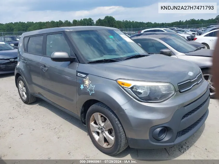 2017 Kia Soul VIN: KNDJN2A27H7471793 Lot: 39965961