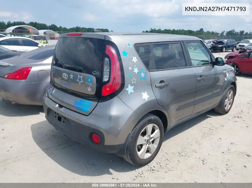 2017 Kia Soul VIN: KNDJN2A27H7471793 Lot: 39965961