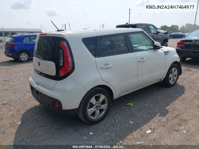 2017 Kia Soul VIN: KNDJN2A24H7464977 Lot: 39970645