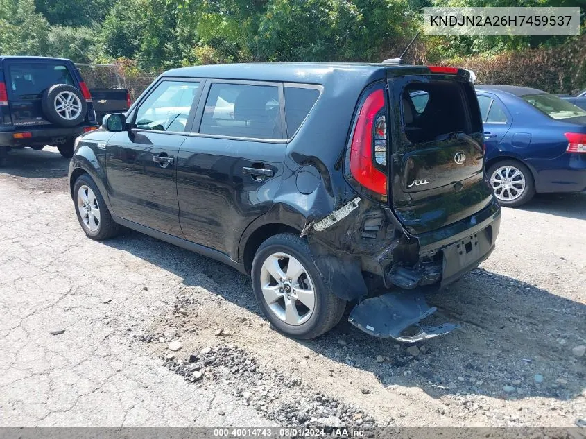 2017 Kia Soul VIN: KNDJN2A26H7459537 Lot: 40014743