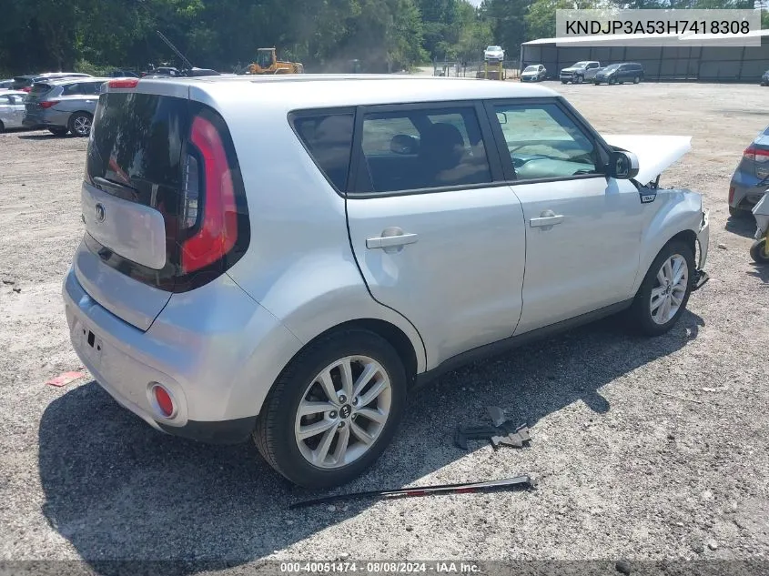 KNDJP3A53H7418308 2017 Kia Soul +