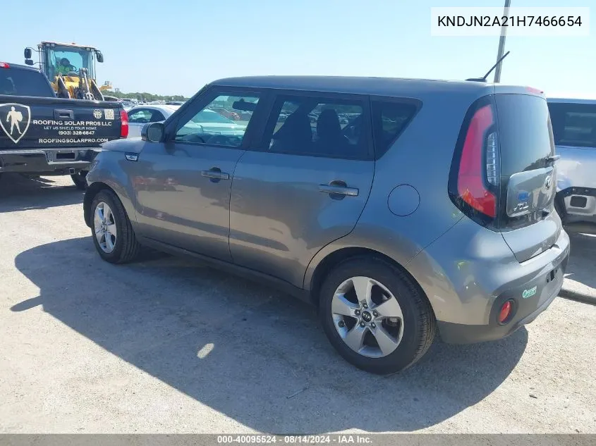 2017 Kia Soul VIN: KNDJN2A21H7466654 Lot: 40095524