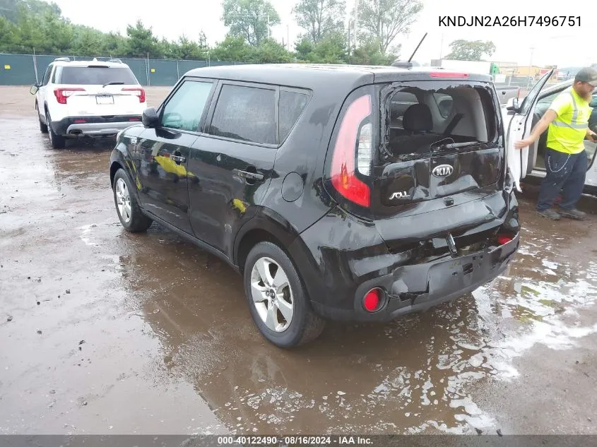 KNDJN2A26H7496751 2017 Kia Soul