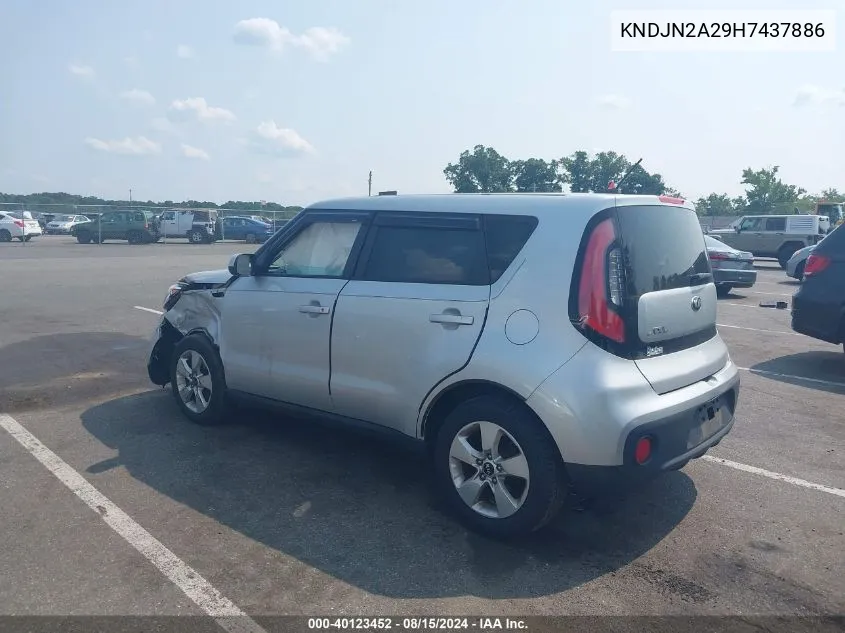 2017 Kia Soul VIN: KNDJN2A29H7437886 Lot: 40123452