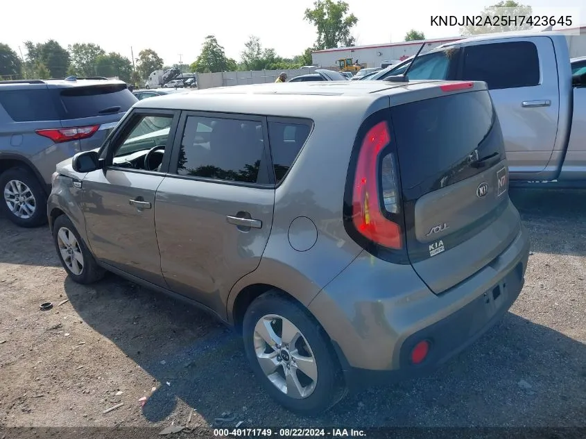 2017 Kia Soul VIN: KNDJN2A25H7423645 Lot: 40171749