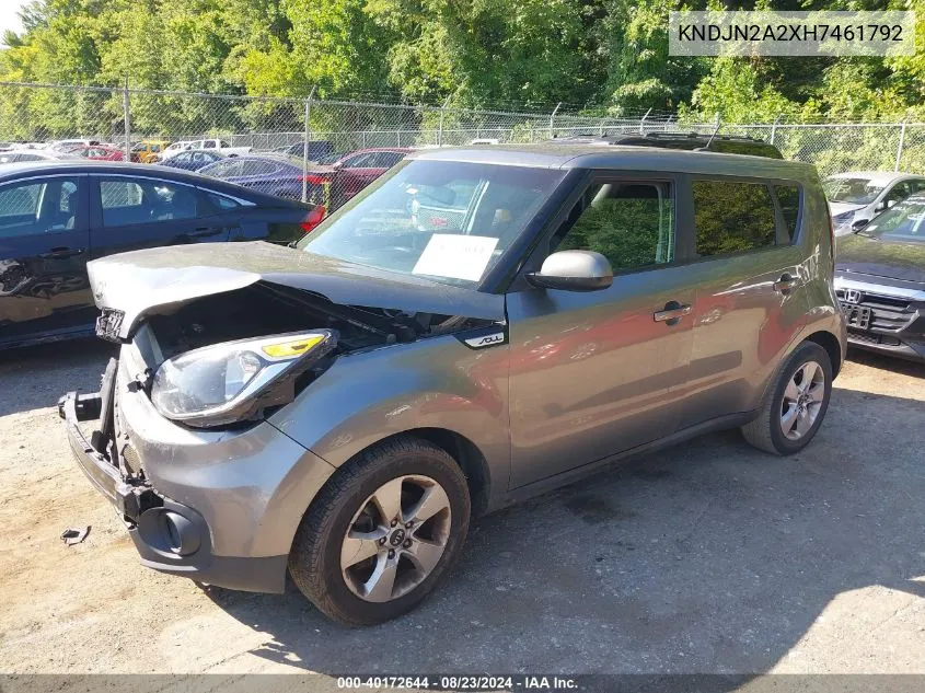 2017 Kia Soul VIN: KNDJN2A2XH7461792 Lot: 40172644