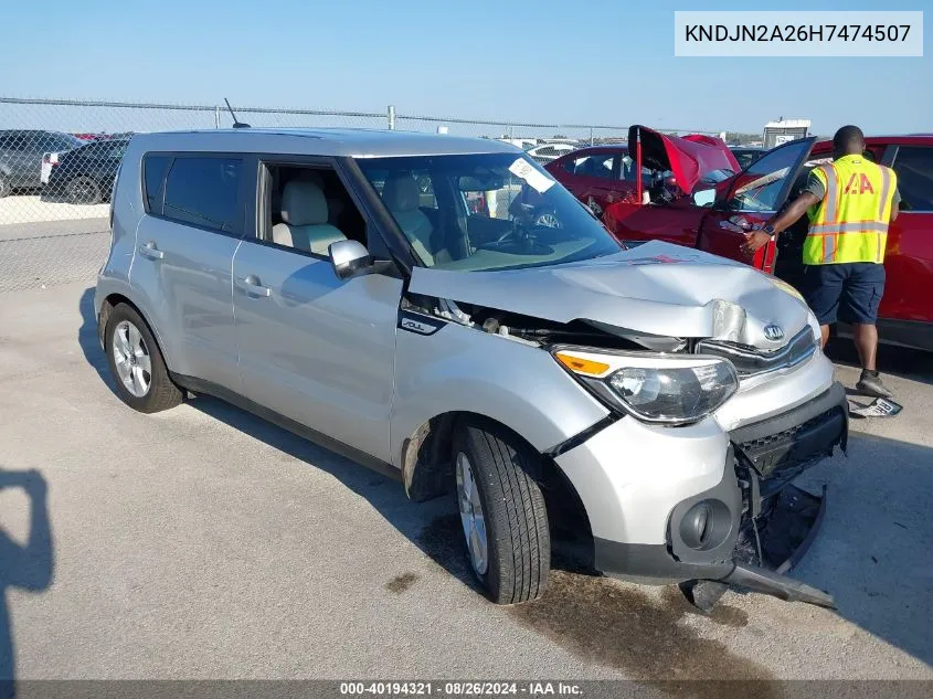 2017 Kia Soul VIN: KNDJN2A26H7474507 Lot: 40194321