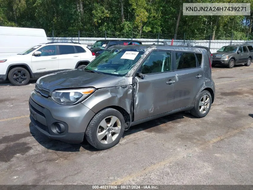 2017 Kia Soul VIN: KNDJN2A24H7439271 Lot: 40217806