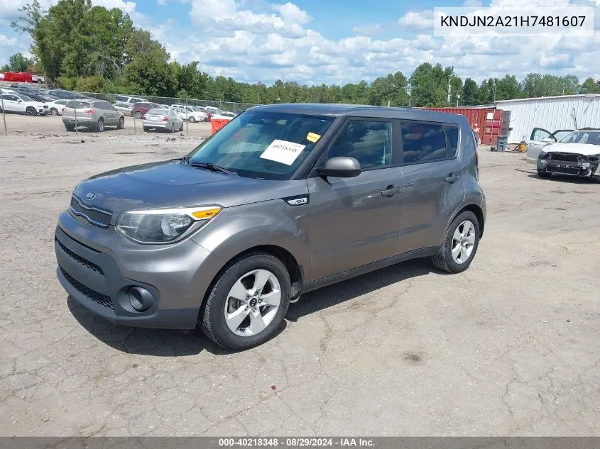 KNDJN2A21H7481607 2017 Kia Soul