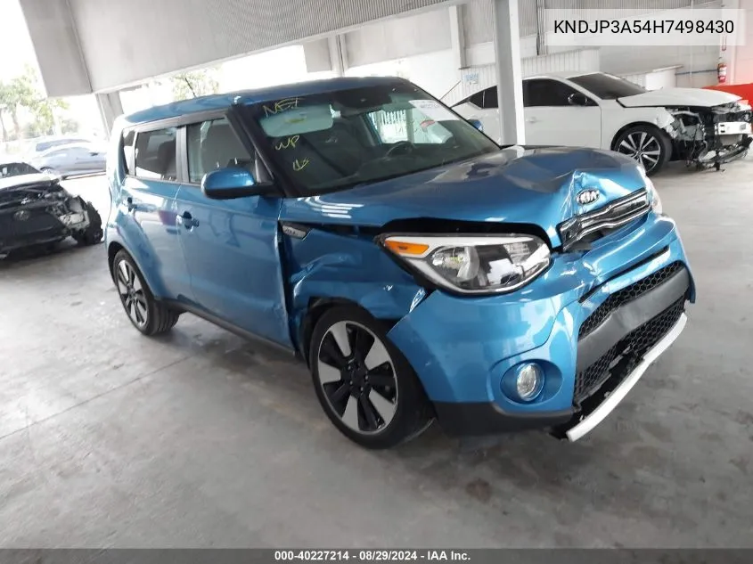 2017 Kia Soul + VIN: KNDJP3A54H7498430 Lot: 40227214