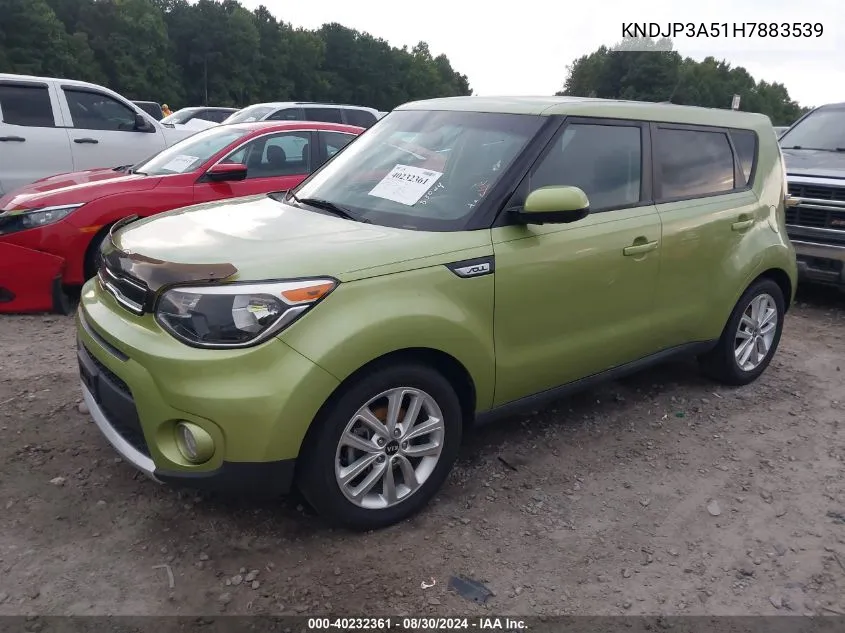 KNDJP3A51H7883539 2017 Kia Soul +