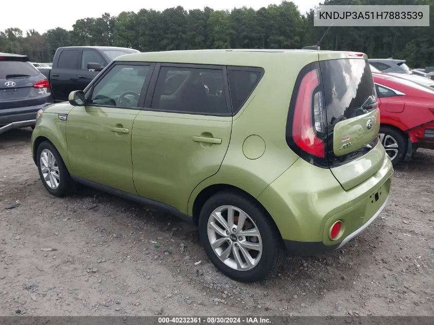 KNDJP3A51H7883539 2017 Kia Soul +