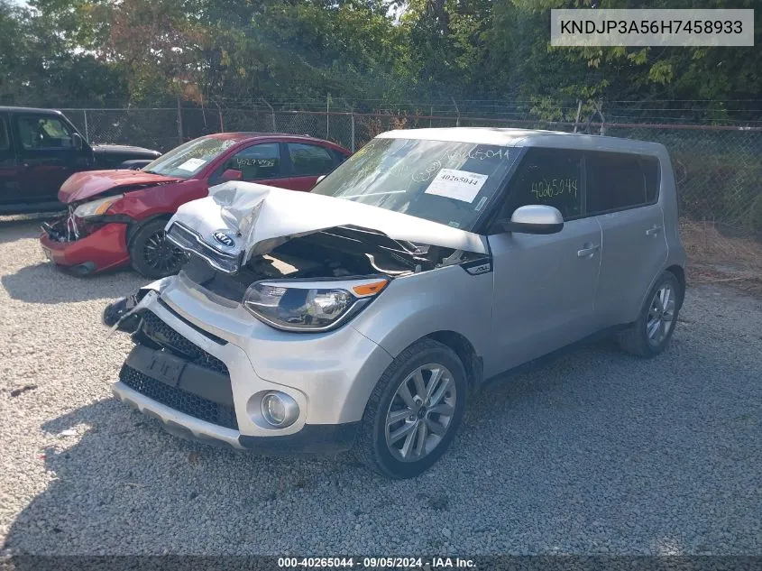 2017 Kia Soul + VIN: KNDJP3A56H7458933 Lot: 40265044