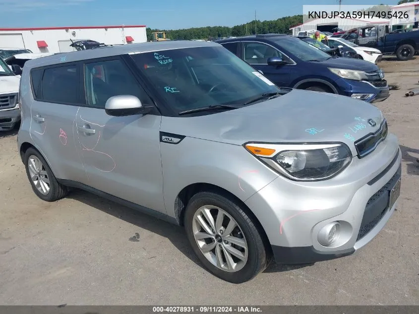 2017 Kia Soul + VIN: KNDJP3A59H7495426 Lot: 40278931